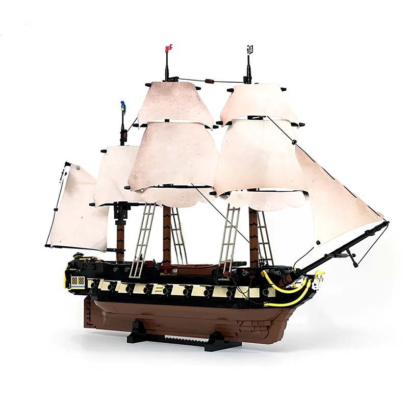 1901pcs MOC Fer Maiden Privateer Frigate Pirates Model Building Blocks Shelf Decor, Home Decor Bookshelf Display Gift For Adults