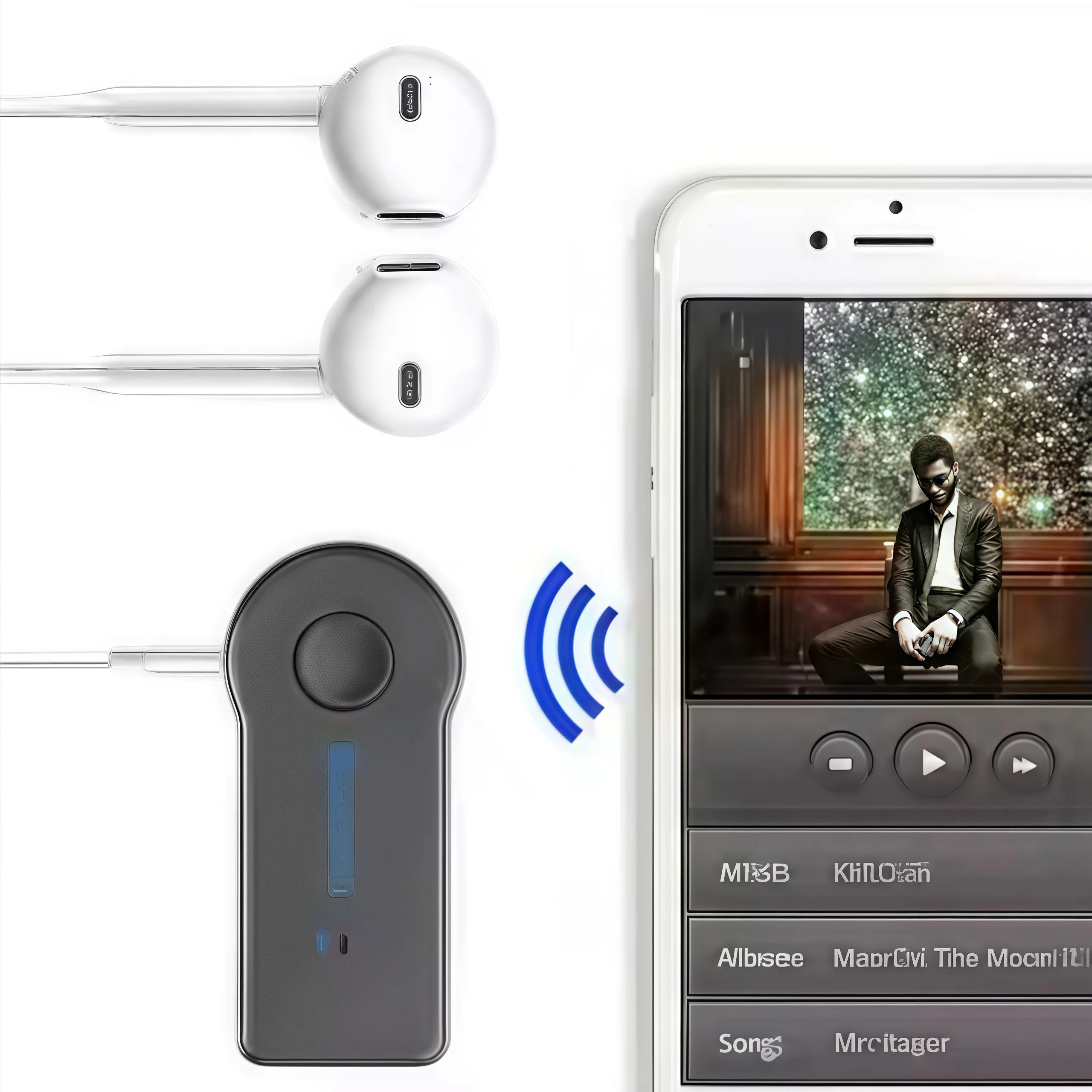 2-in-1Bluetooth5.0Transmitter&Receiver–Wireless Audio Adapter with3.5mm AUX for Car/Headphones,Hands-Free Calling&A2DP Support image 4