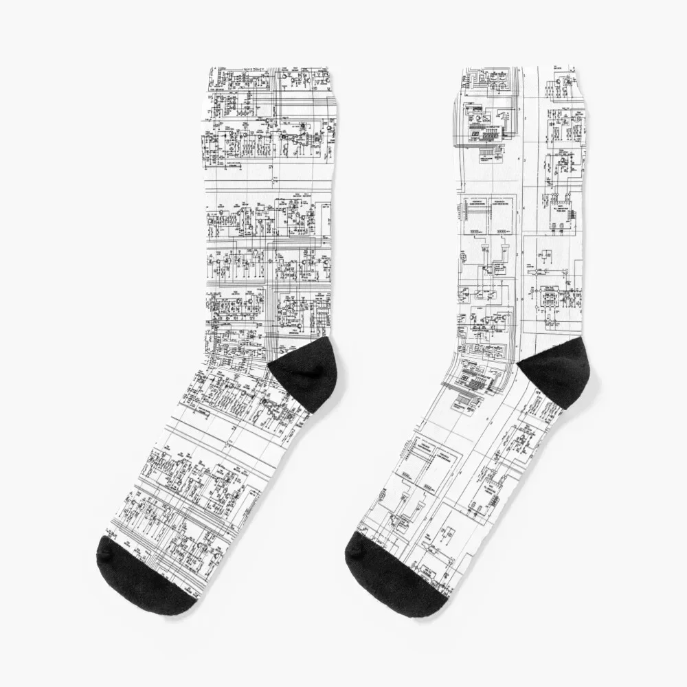 

Circuit Board Diagram Electronic Schematic Printed Engineering Socks retro aesthetic christmas gifts Socks For Girls Men's