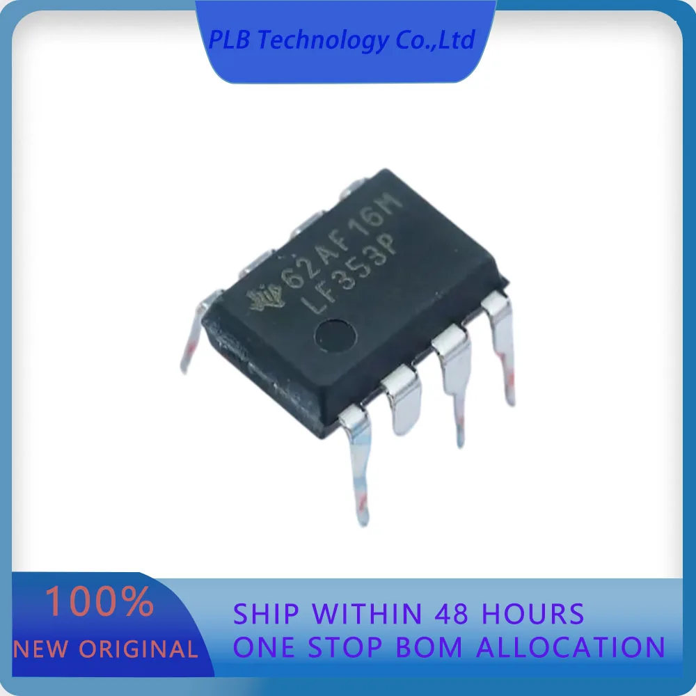10PCS/LOT LF353P LF353  5mV 50pA 3MHz 13V/us DIP-8 FET Input Amplifiers Original Stock