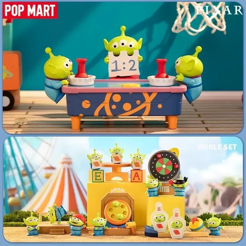 

POP MART Disney Pixar Alien Party Games Series Наборы сцен Слипая коробка Mystery Box Guess Bag Игрушки Кукла Симпатичная аниме-фигурка Настольный компьютер