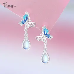 Thaya S925 Sterling Silver Women Earrings Butterfly Design Fashion Elegant Female Earring Dangle Party Jewelry Christmas Gifts