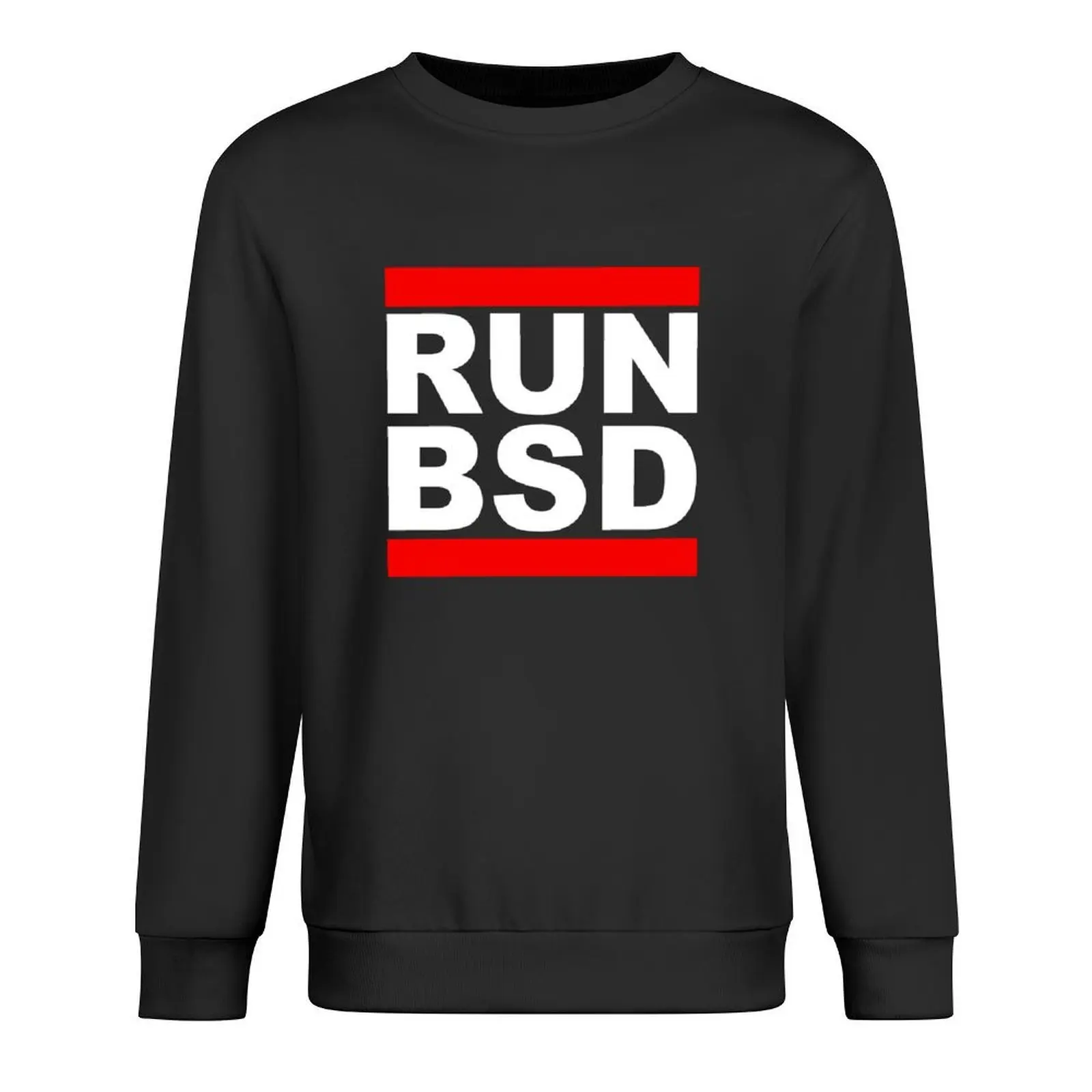 

RUN BSD - Cool White/Red Design for Unix Hackers & Sysadmins Pullover winter clothes men wear aesthetic sweatshirts