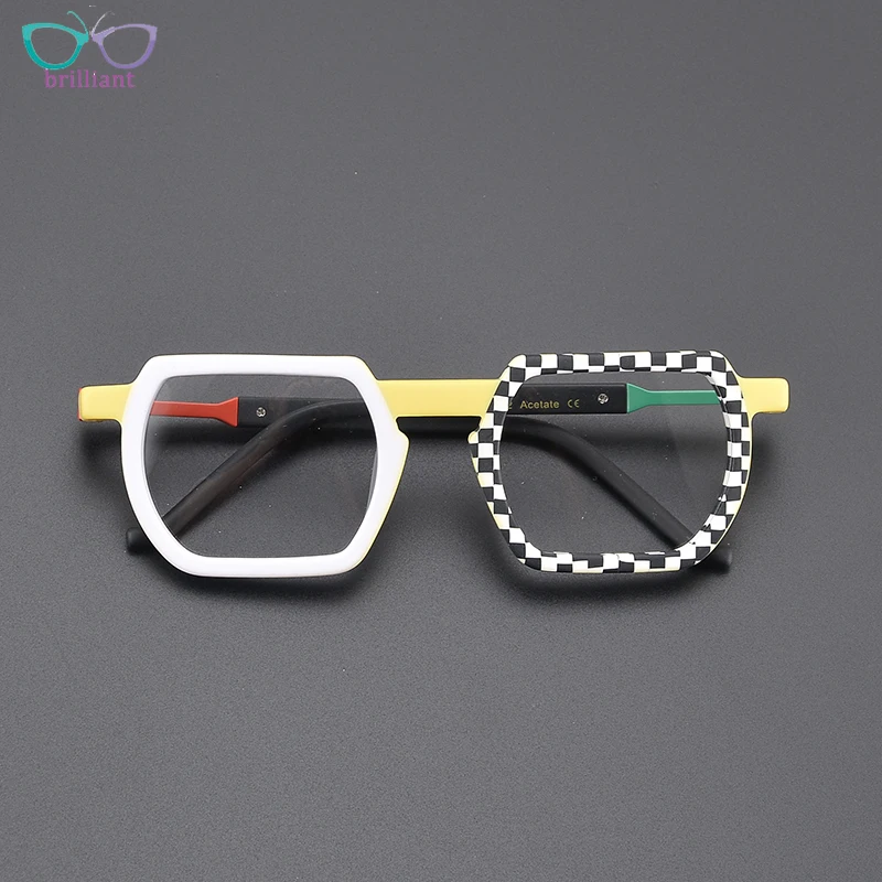 Matte Textured Square Eyeglass Frame Men Women Luxury Brand Color Matching Retro Optical Eyeglass Anti Blue Light Myopia Glasses