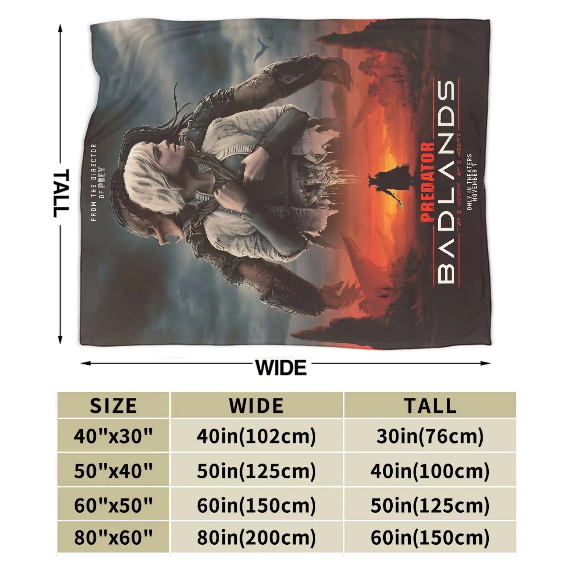 المفترس Badlands 2025 أفلام بطانية السفر مكتب الفانيلا رمي بطانية للمنزل ديكور تصميم دافئ المفرش هدية فكرة