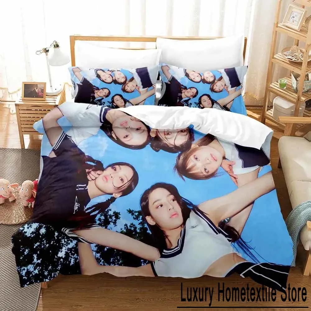 

NewJeans Bunny Bedding Set Single Twin Full Queen King Size Aldult Bedclothes Duvetcover Sets Anime Hot Sale Duvet Cover Bed