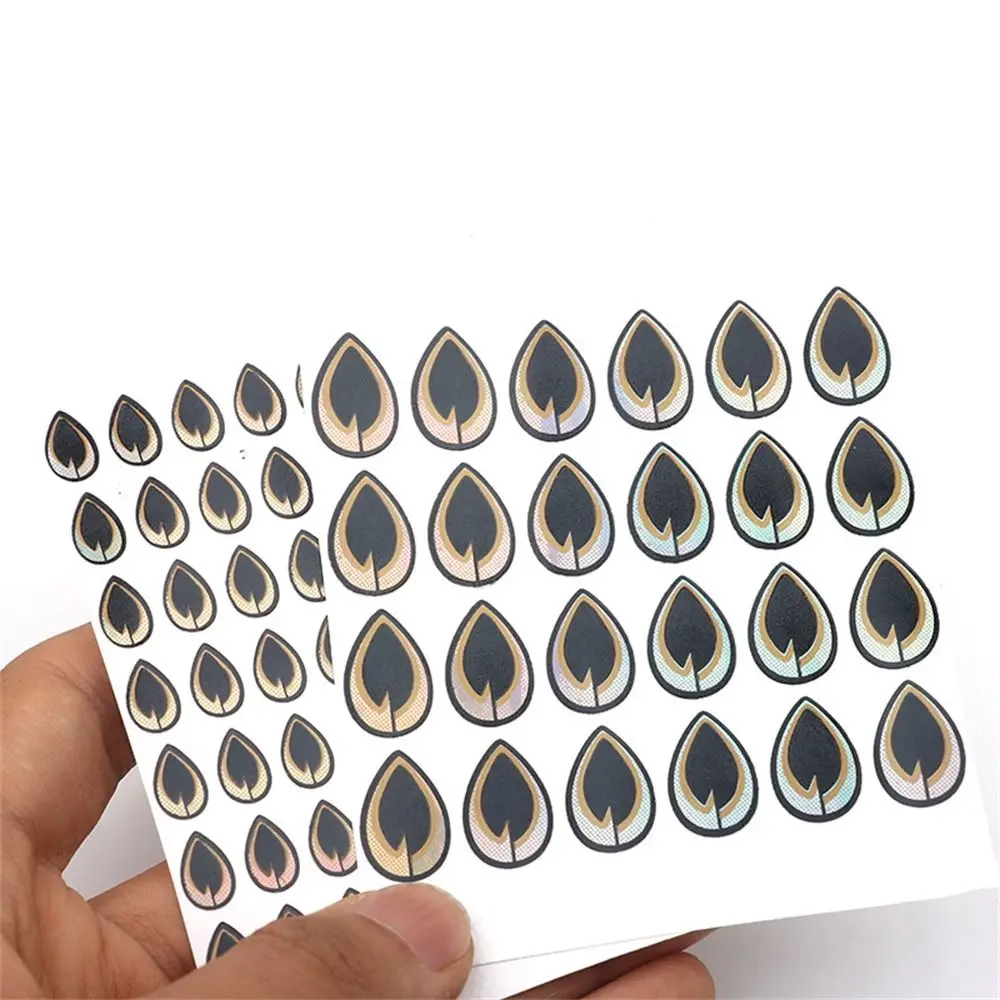 Pesca Holographic Fishing Lure Eyes Tape Laser 2D Simulation Fish Eyes Flat Adhesive Fake Fish Eyes Sea Fishing