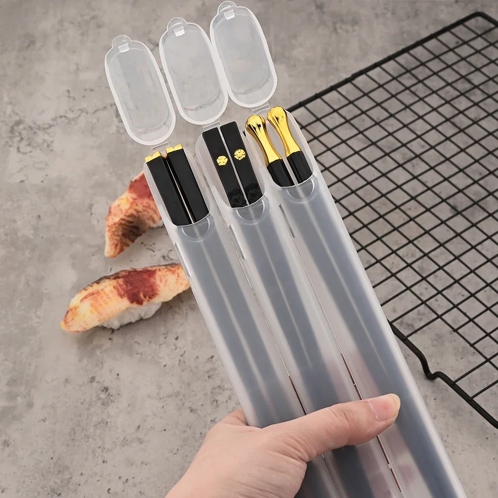 

2Pcs/Set Portable Japanese Chopsticks Sushi Sticks Korean Chopsticks Reusable Alloy Chop Sticks Kitchen Tableware Accessories