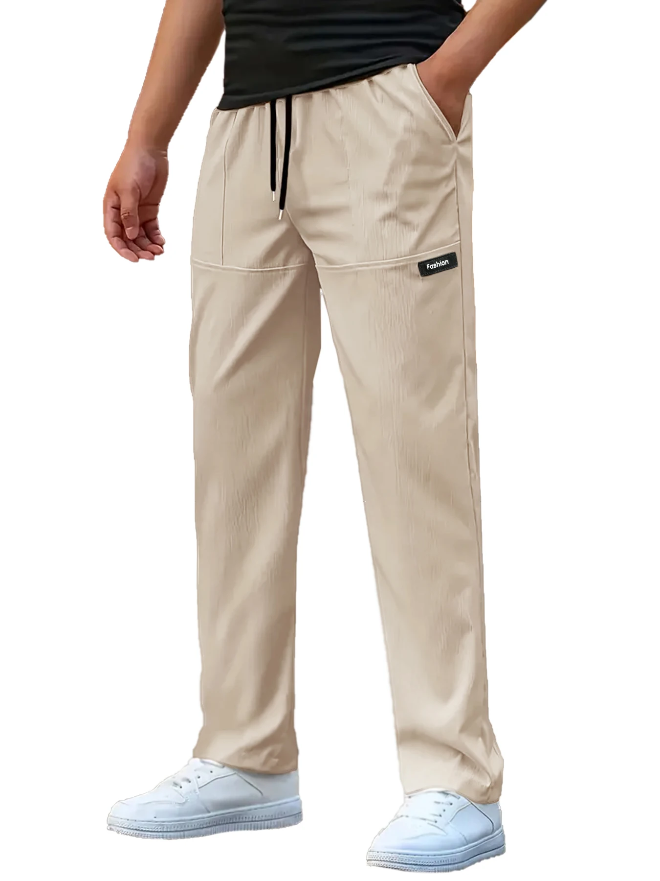 Men's Casual Pants Sweatpant Breathable Sports Trouser Elastic Waist Straight Wide Joggers Running  Workout Long Pants Men