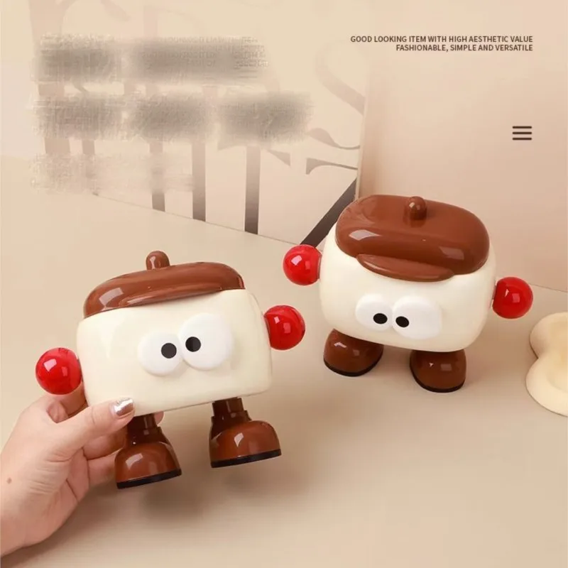 Creative Plastic Toothpick Box Cotton Swab Storage Box Household Desktop Cartoon Dental Floss Storage Box Dustproof Box ZG388
