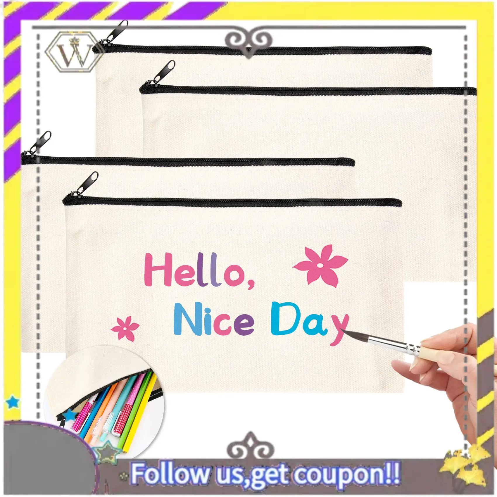 nuovo-40-pezzi-borsa-in-tela-con-cerniera-astuccio-per-matite-borsa-per-cosmetici-borsa-vuota-borsa-artigianale-fai-da-te-borsa-per-cosmetici-borsa-per-cosmetici-scuola-artigianale-fai-da-te