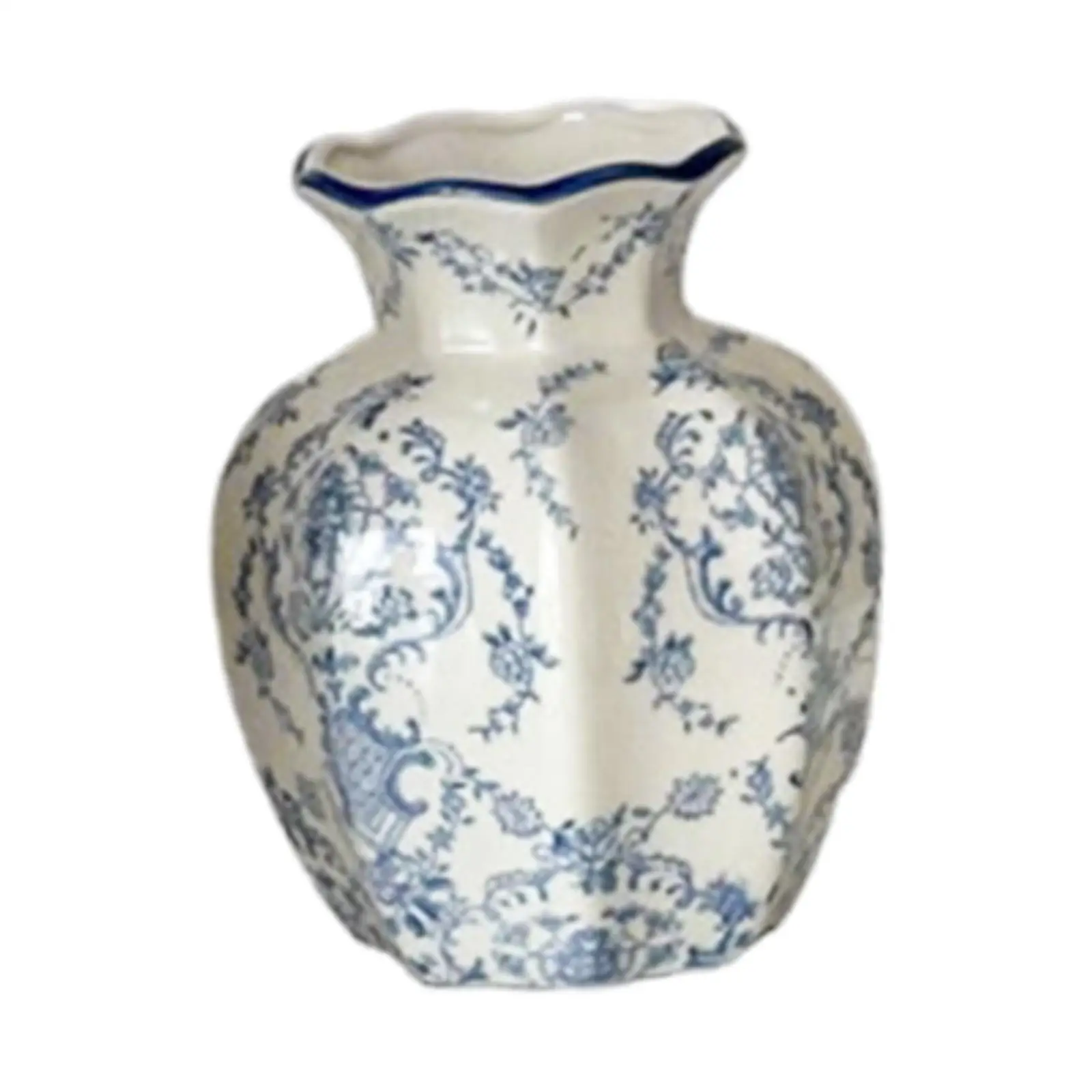 Ceramic Flower Vase Plant Holder Decoration Classic Display Decorative Flower Arrangement for Home Desk Office Shelf Entryway