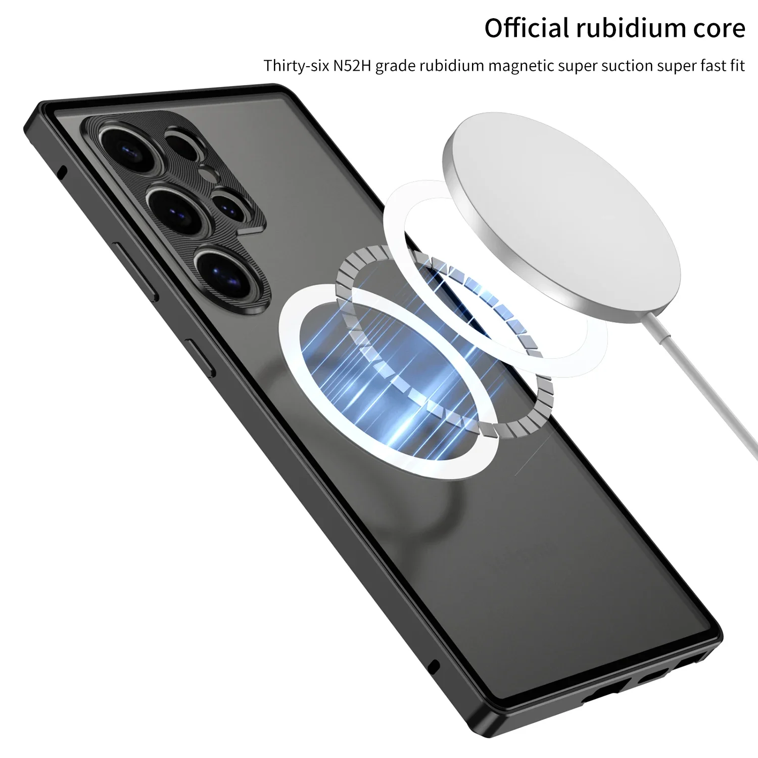 غطاء هاتف مقاوم للصدمات لهاتف سامسونج جالاكسي S24 الترا S23 بلس ، إطار معدني من سبائك الألومنيوم 2 في 1 ، حقيبة ظهر صلبة للكمبيوتر الشخصي