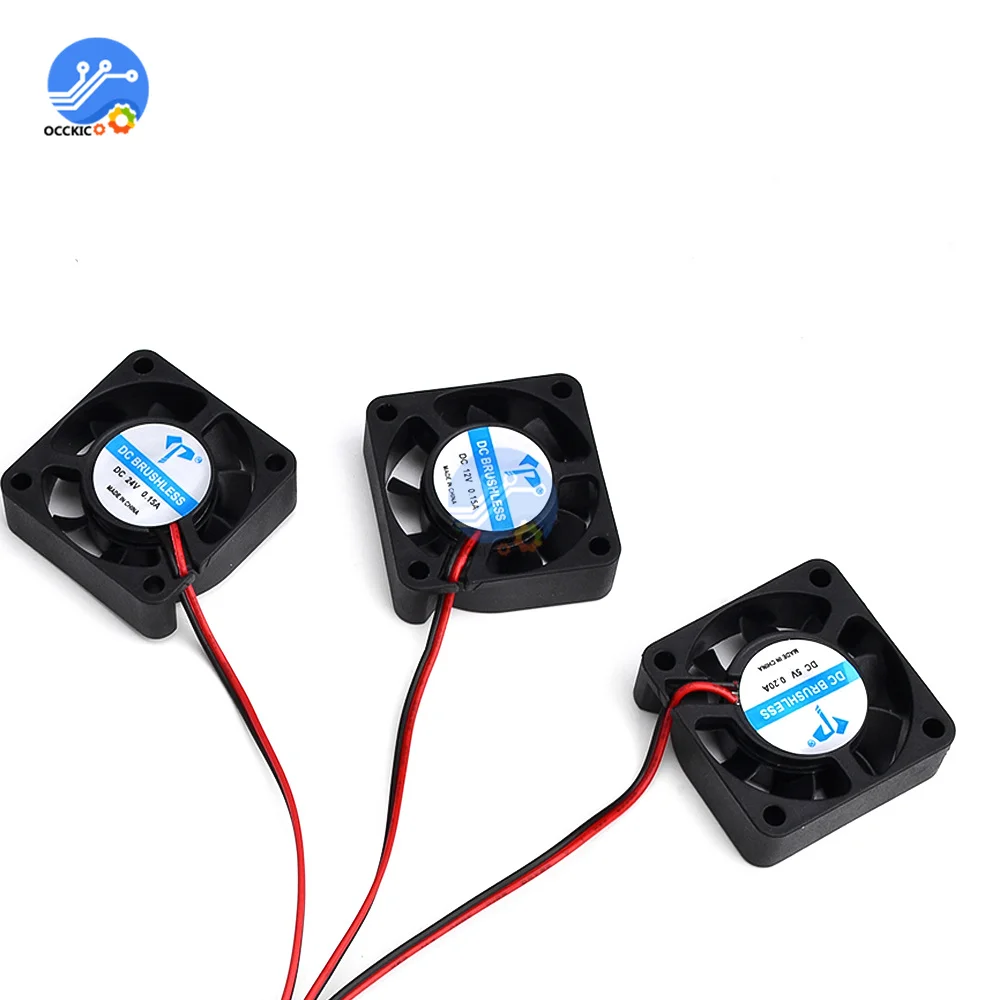 DC4010 5v 12v 24v冷却ターボファンブラシレス3Dプリンタ部品2Pin押出機用dcクーラー送風機部分4センチメートル黒プラスチックファン