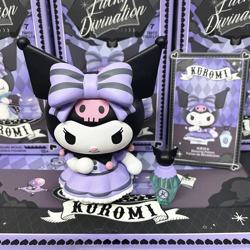 6-delige set Sanrio Kuromi Blind Box Lucky Waarzeggerij Serie Action Figure Doll Collection Leuke Anime Model Verrassing Speelgoed Cadeau