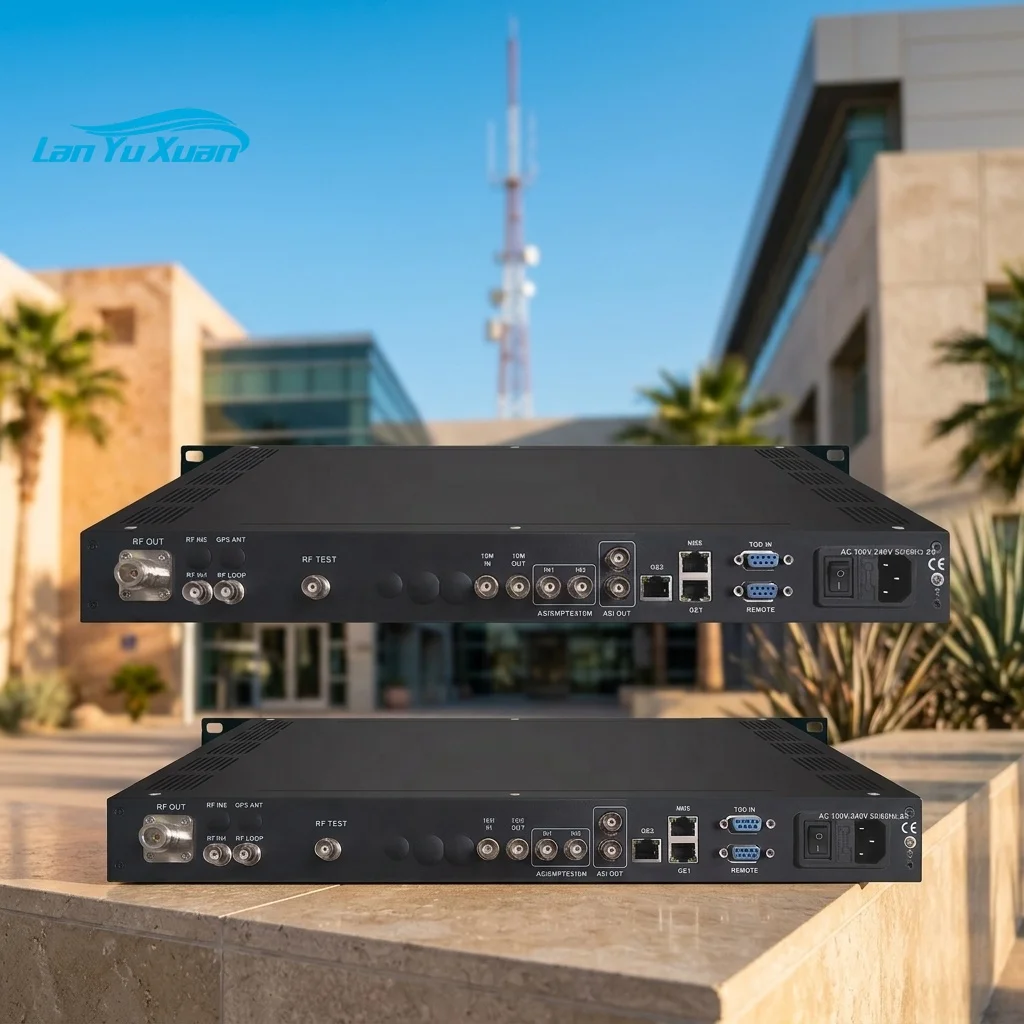 2 Channels IP/ASI to ATSC 8VSB Modulator Support SMPTE 310M/50-860MHz RF Output & DPD for Digital TV Broadcast Transmitting
