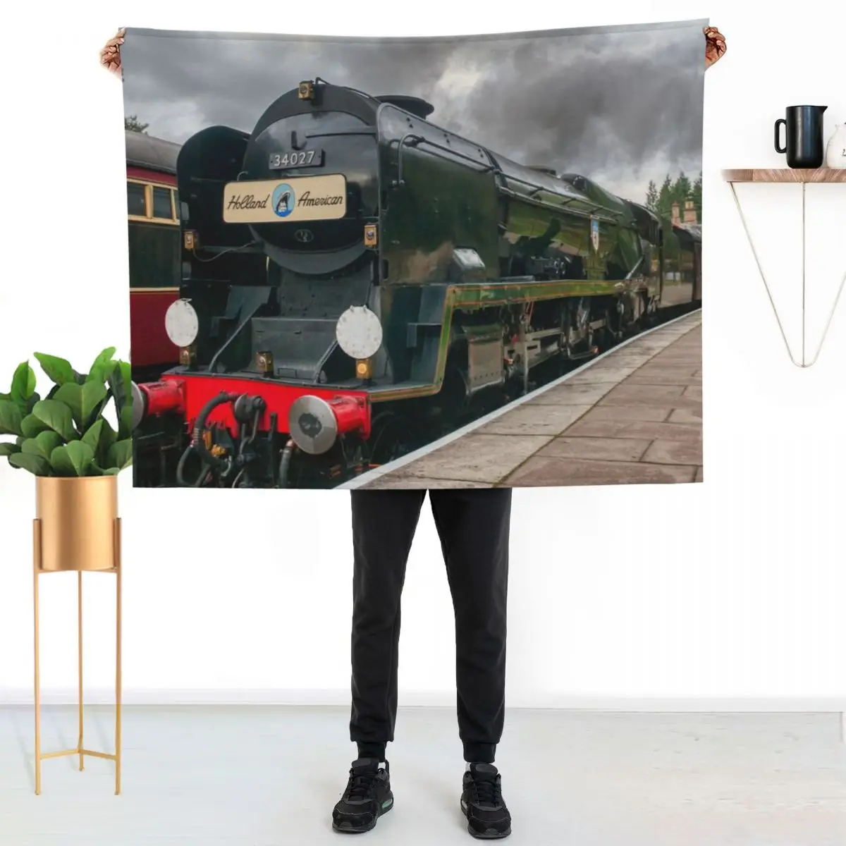 The Boat Train - 34027 Taw Valley Throw Blanket Luxury St Single Weighted Luxury Throw Thermal Bed covers Blankets