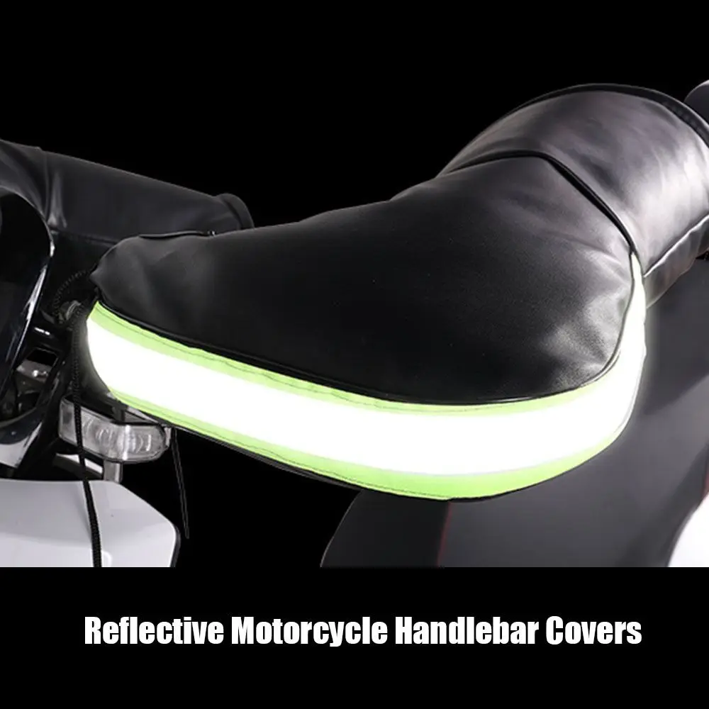 Unisex Thick Handlebar Covers Wind Proof Reflective Handle Bar Gloves Fashion Warm Universal Motorcycles Scooters Outdoor