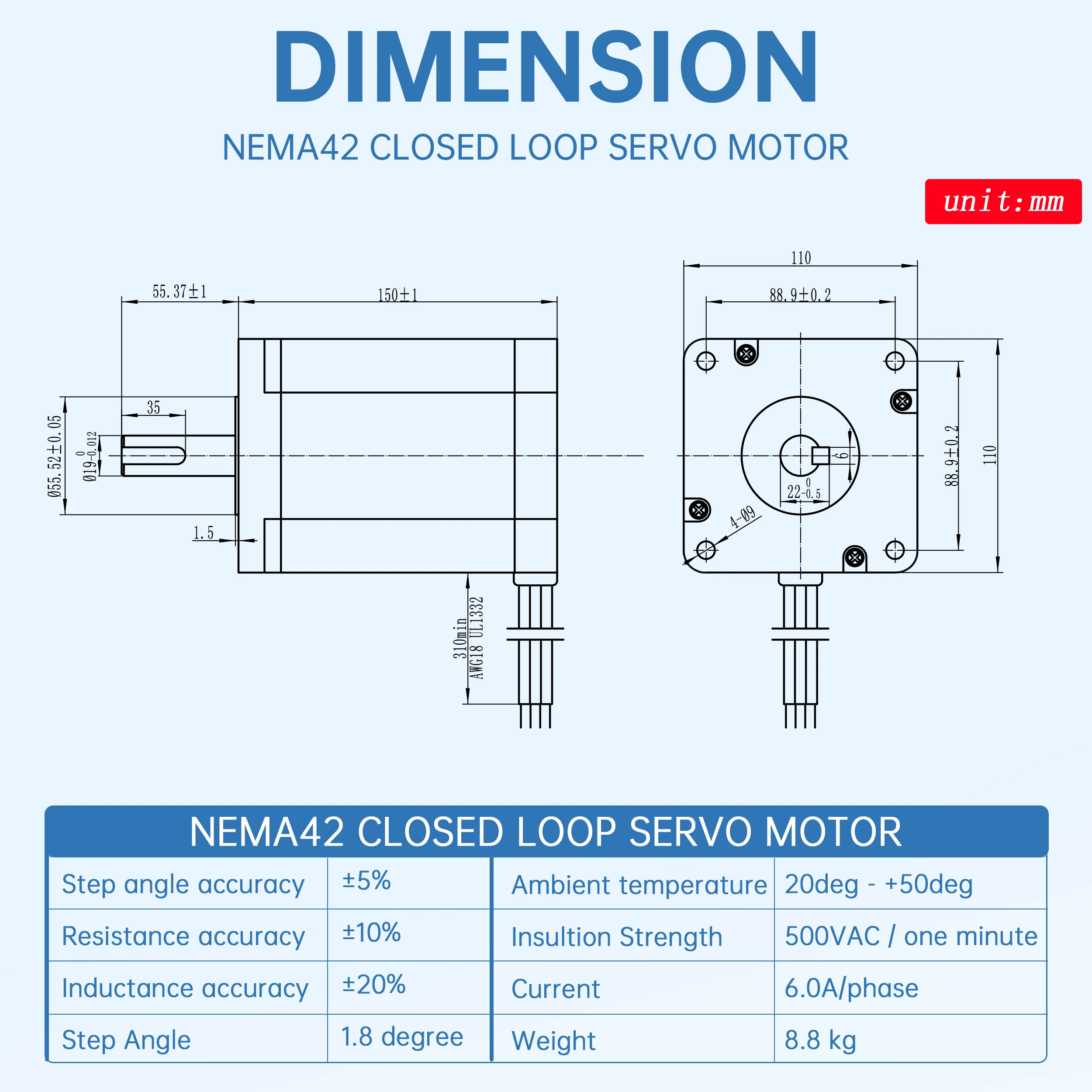 Imagem -05 - Motor Deslizante Nema42 Motorista 2980oz-in 2dm2280 1pc