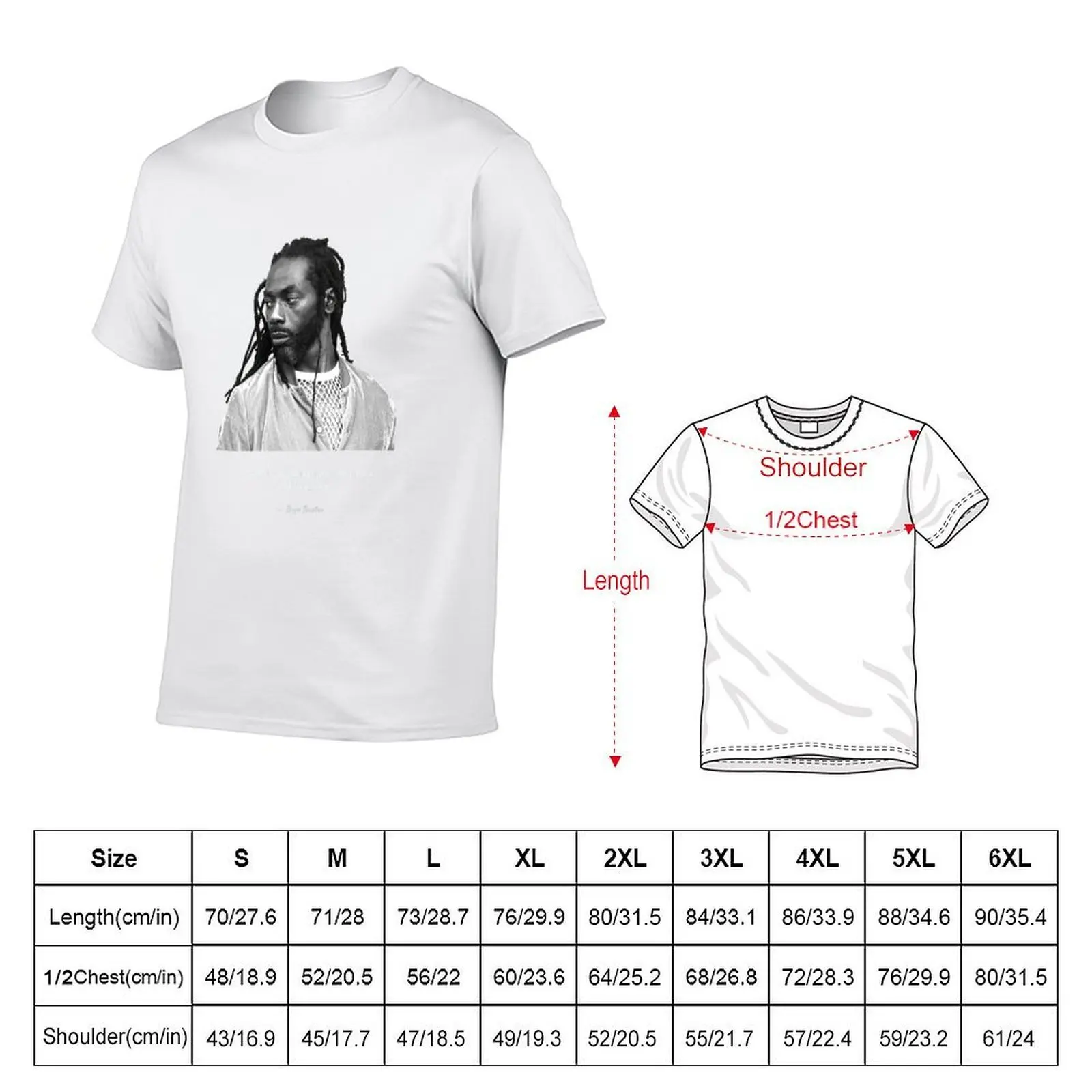 تي شيرت Buju banton تي شيرت للرجال حزمة تي شيرت من القطن الأبيض