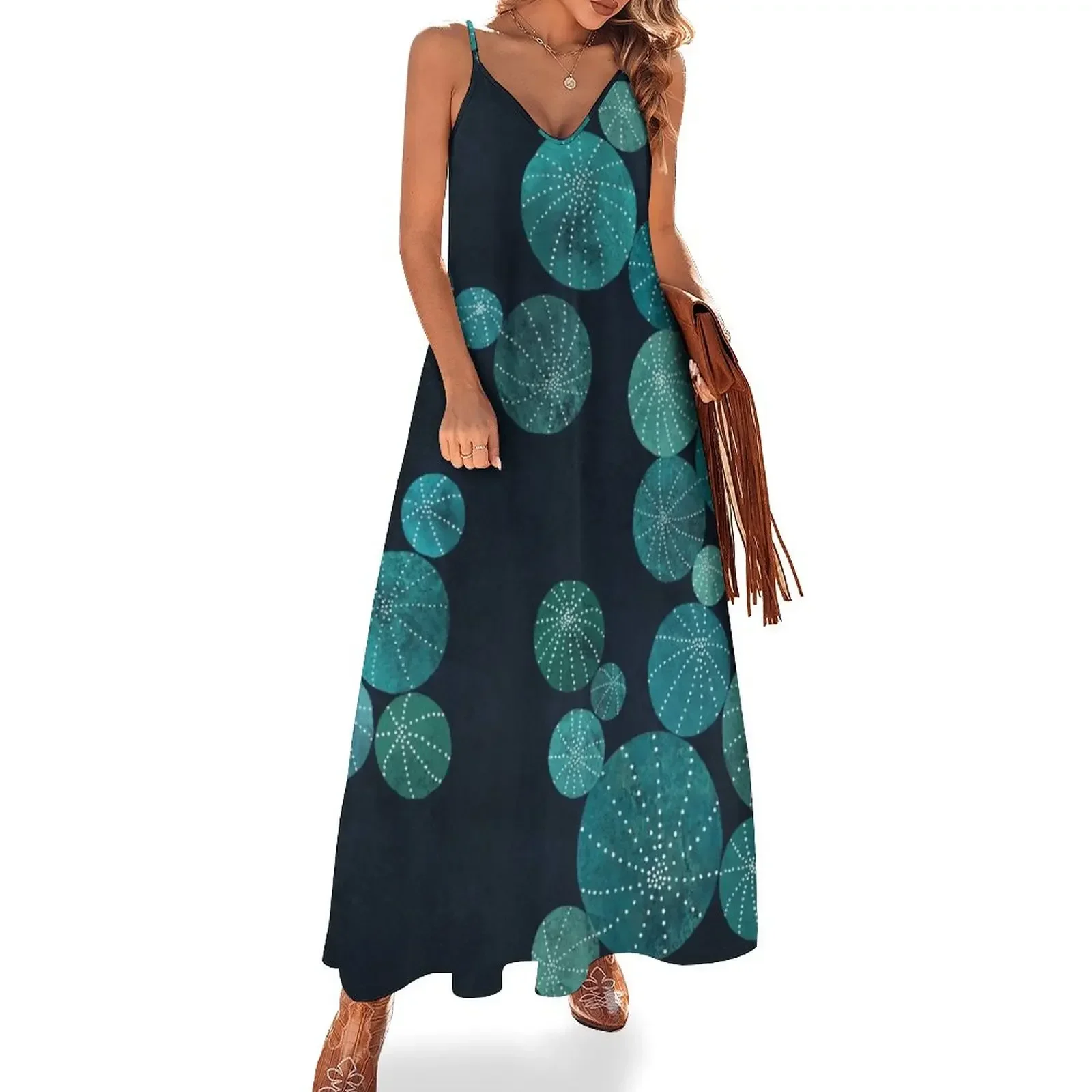 Turquoise cactus field Sleeveless Dress summer dress daily birthday dress for women luxury 2025 prom