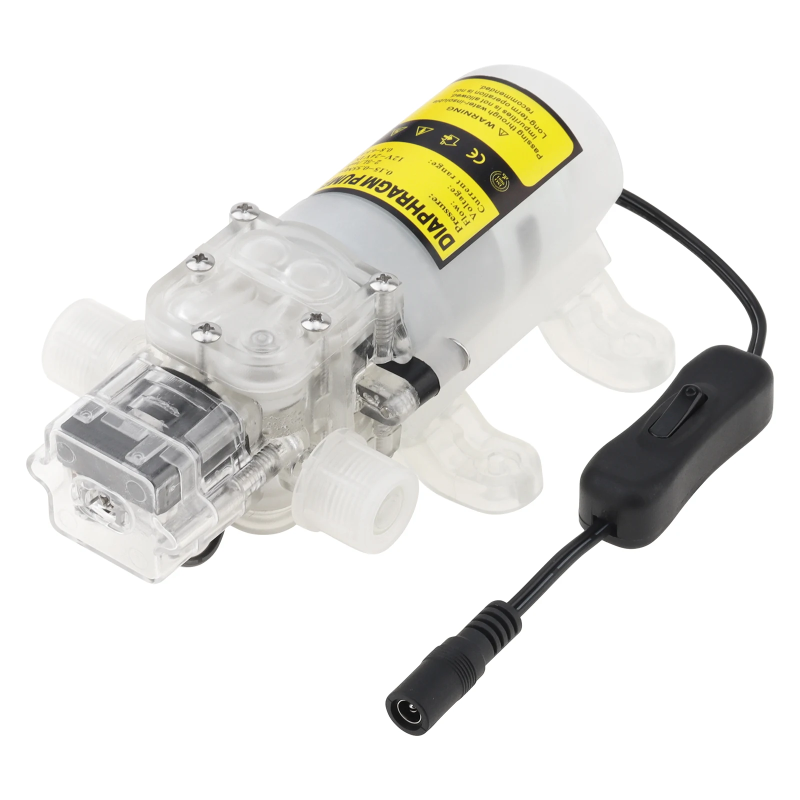 dc-12v-24v-intelligent-self-priming-diaphragm-water-pump-2-5-l-min-60w-electric-wine-transfer-pump-with-dc-paort-and-switch