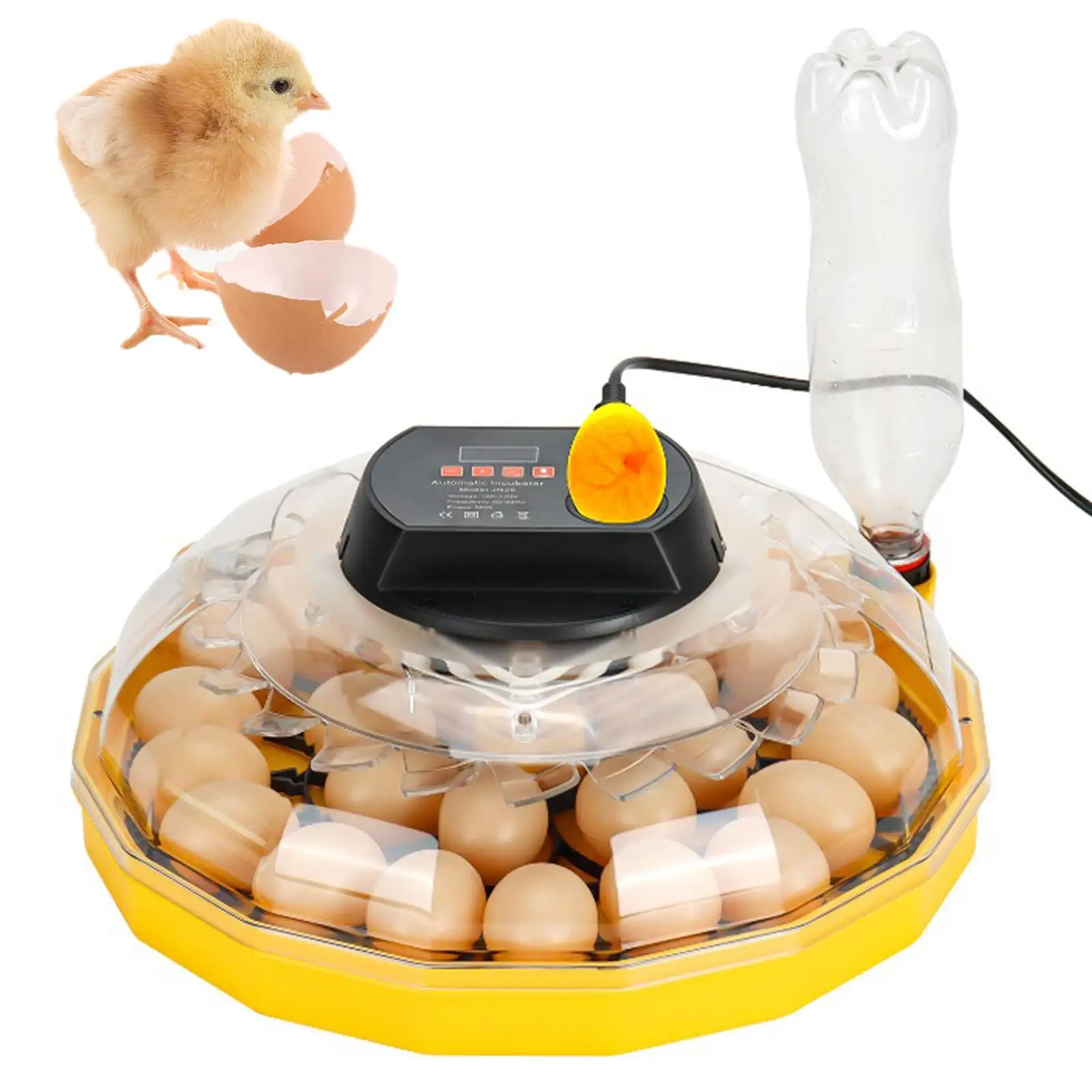 Chicken Egg Incubator Hatching Tool Temperature and Humidity Control Poultry Hatcher Machine for Quail Turkey Birds Pigeon Duck