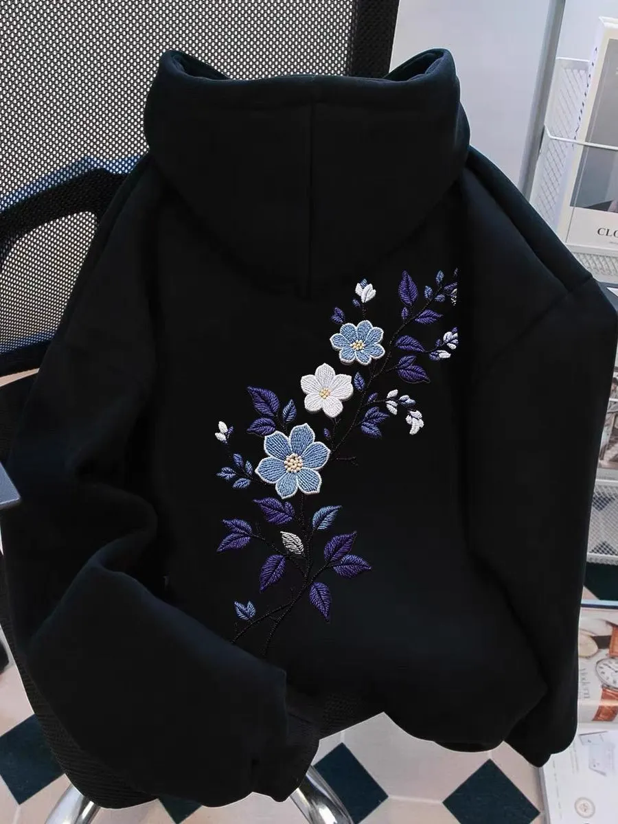 

Large Size Hoodie Sweatirt Pure Cotton Fce Lined Printed ex Autumn Winter Casual Comfortable Breathable Anti-Wrinkle