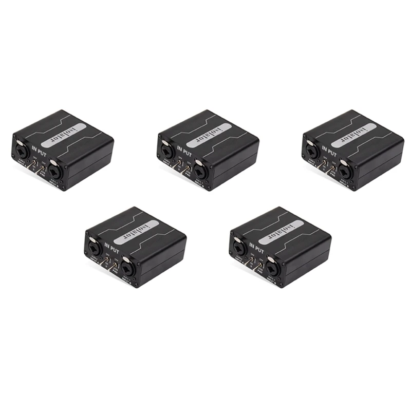 

5X GX200 Audio Isolator Dual-Channel 6.5 XLR Mixer Audio Isolator Current Noise Mixer Microphone Common Ground Filter