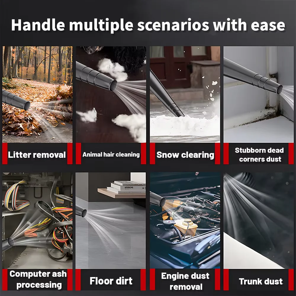 أداة منفاخ أوراق شجر لاسلكي صغير لبطارية ماكيتا 18 فولت، مكنسة كهربائية 150CFM/120 ميجا في الساعة، مقبض 2 في 1 (بدون بطارية). #6