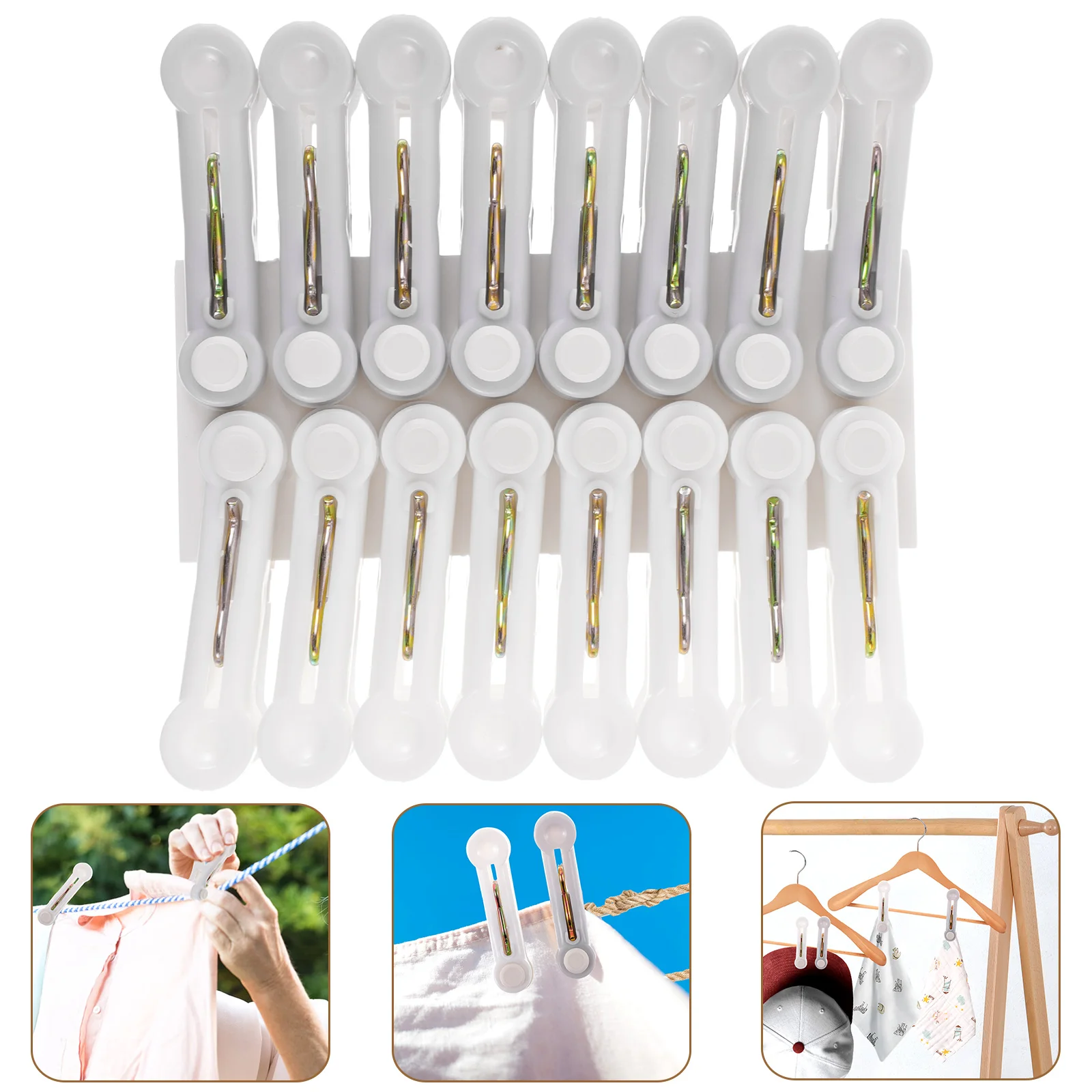 

16 Pcs Windbreaker Clip Clothes Clips for Hanging No Trace Quilt Pp Pins Socks Clothing