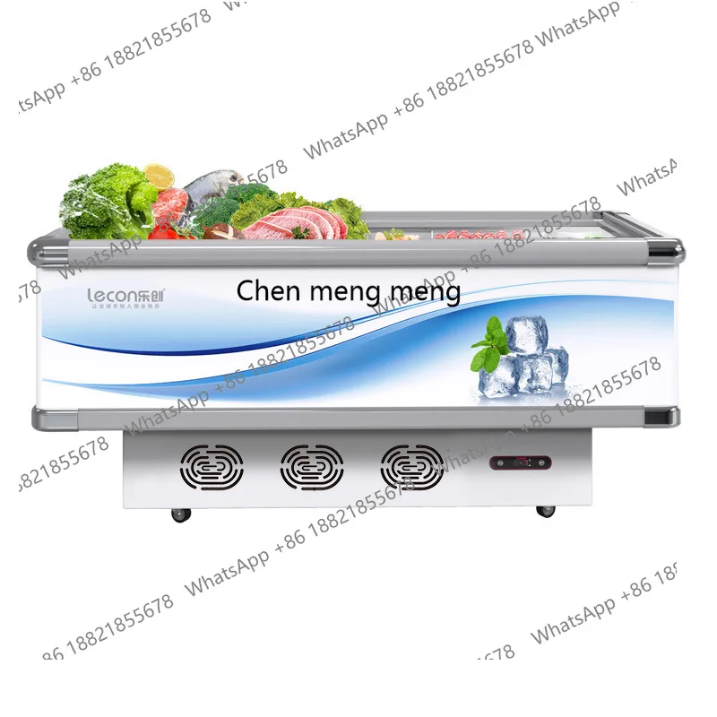 

Quick-freezing combination island cabinet supermarket frozen display commercial horizontal hot pot restaurant seafood cabinet