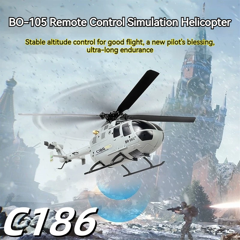 

Era C186 Remote Control Helicopter Model Four Channel Single Propeller Rc Aircraft Toy Bo105 Simulation Toy Helicopter Boy Gift