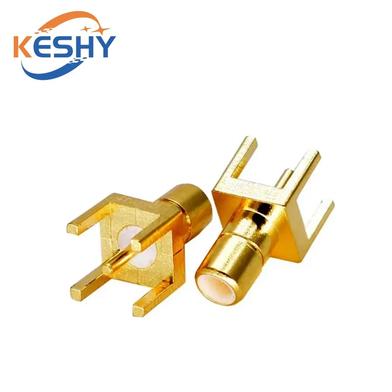 1-10PCS SMB PCB Mount Stecker SMB Stecker RF Koaxial Adapter SMB Weibliche Jack Rechten winkel Solder PCB Panel SMB RF Stecker