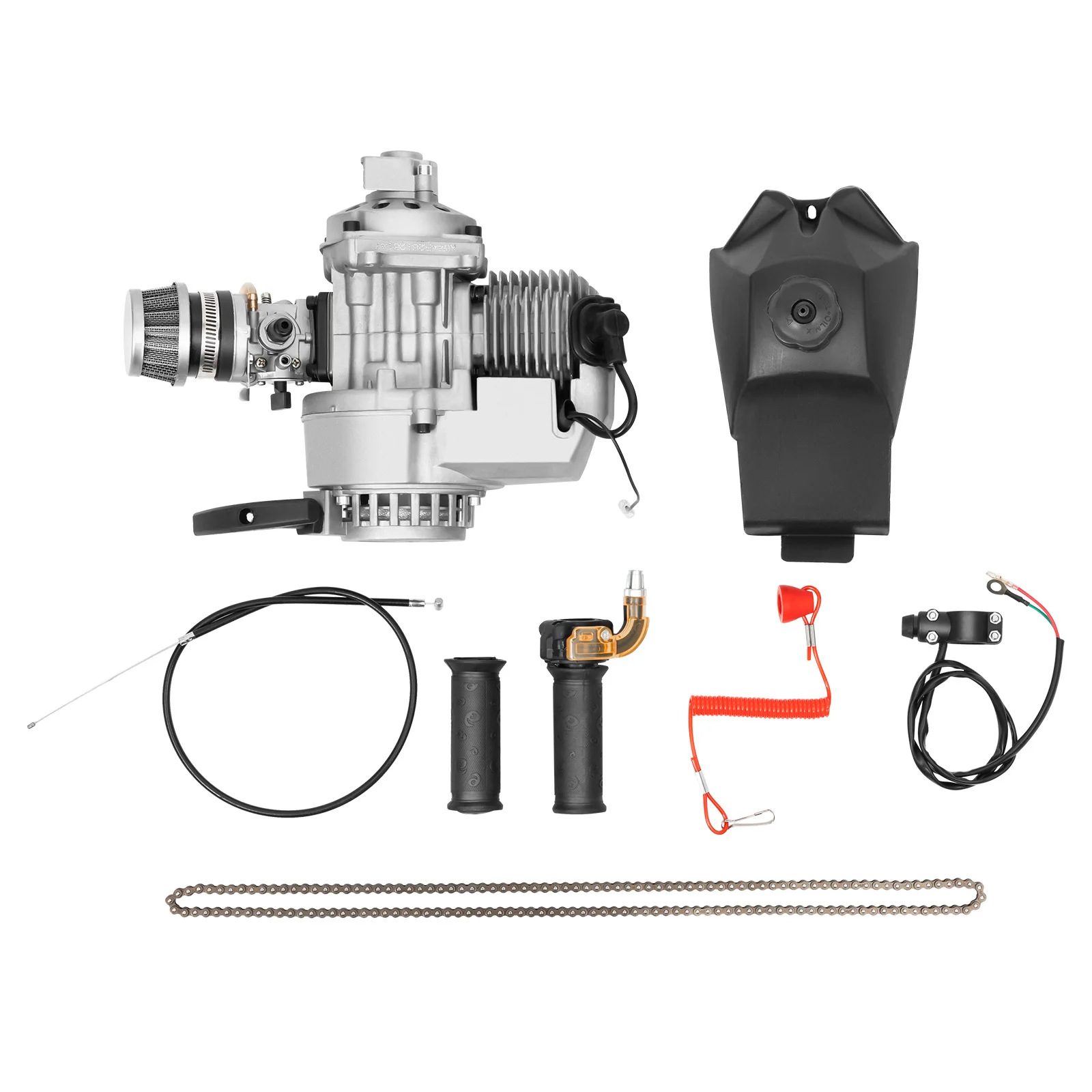 Two-stroke Off-road/ATV motor Kit 49.85CC Engine with fuel tank for Pocket Bike, Mini Dirt Bike, Beach Bike or Scooter Engine