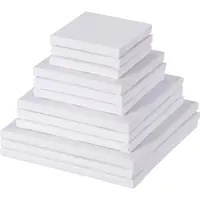 Mini lienzo blanco para artistas estirados, tablero de arte pequeño, pintura acrílica/aceite, lienzo en blanco, juguetes de dibujo, suministro para el hogar, escuela, bricolaje, 10 Uds.