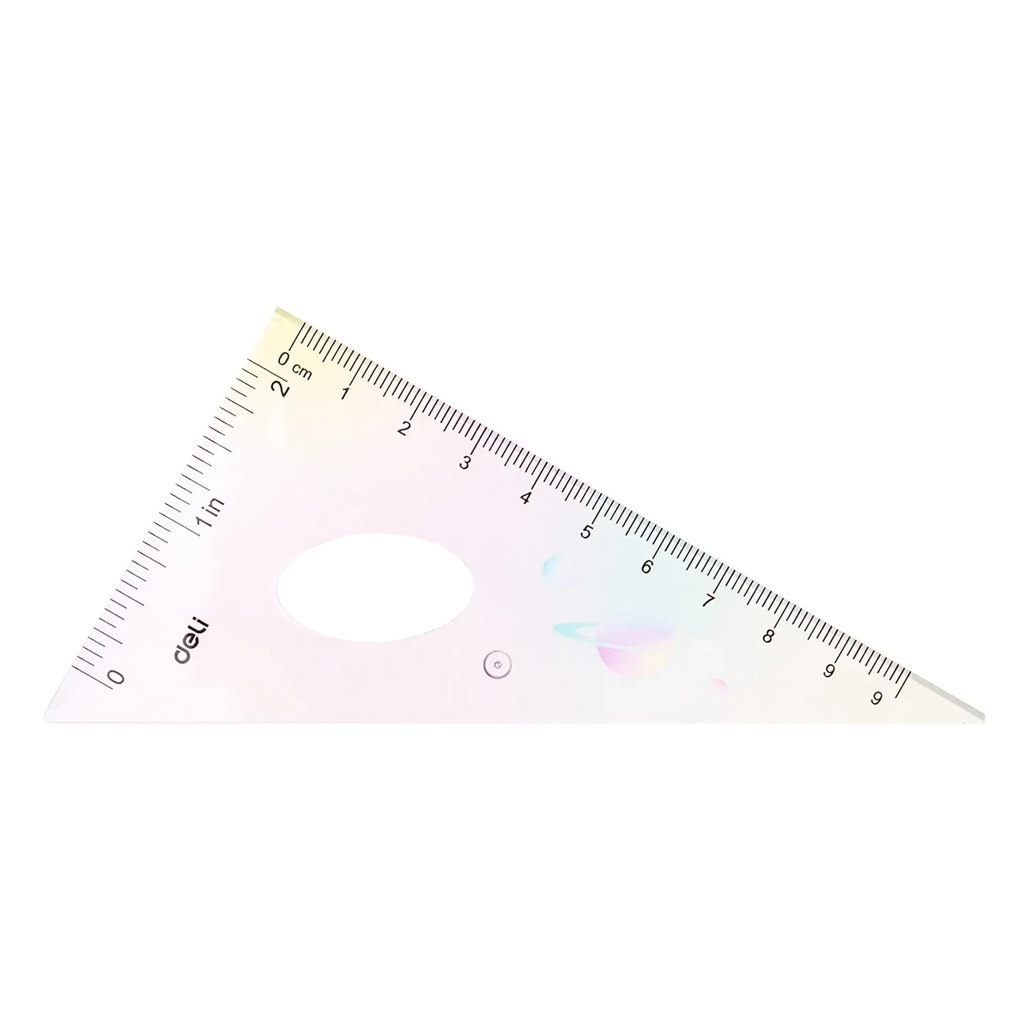 Deli Ruler Set 4pcs/Set PS Plastic Geometry Maths Drawing Compass Stationery Rulers Mathematical for School Random color