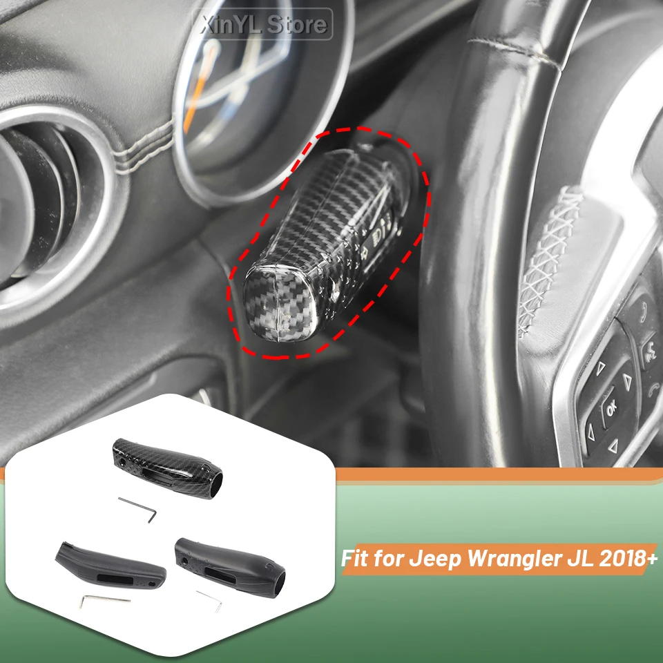 Interior Turn Signal Lever Extended Decorative Cover Sticker for Jeep Wrangler JL for JT Gladiator 2018 Up Car Accessories