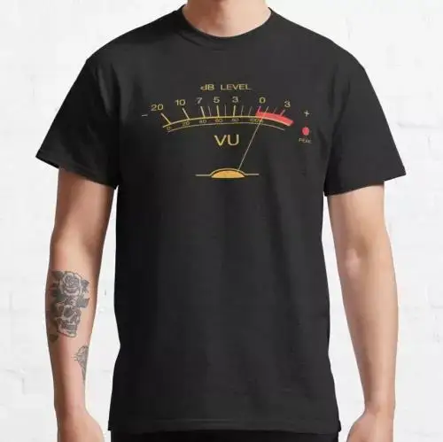 Volume Vu Meter Vintage Audio Engineer Recording Studio Gear T-shirt Size S-5XL