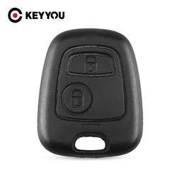 KEYYOU portachiavi per Peugeot 106 107 206 207 306 307 406 407 per Citroen C1 C4 2 pulsanti chiave auto a distanza Shell Fob Cover No Blade