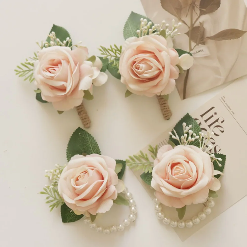 Бутоньерки с фиолетовой розой для мужчин, свадебный выпускной, искусственный цветок розы, бутоньерка для жениха и жениха для вечеринки, Дня святого Валентина