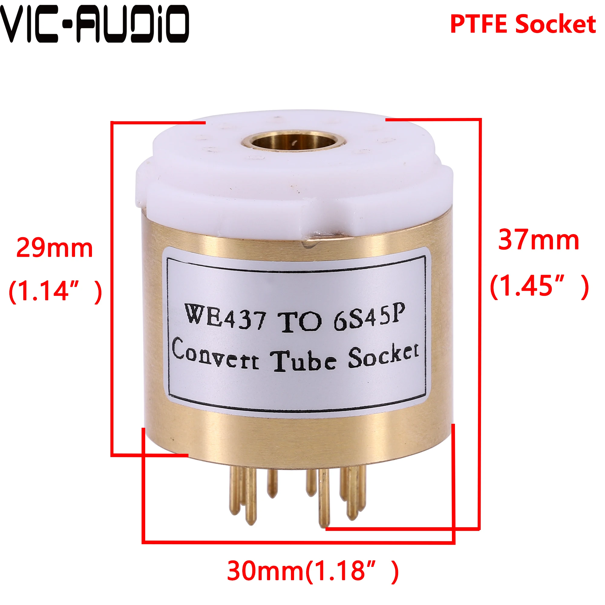 Adaptador de tubo de vacío WE437 a 6S45P, adaptador de conversión de tubo de 9 pines, amplificador de Audio DIY, 1 unidad