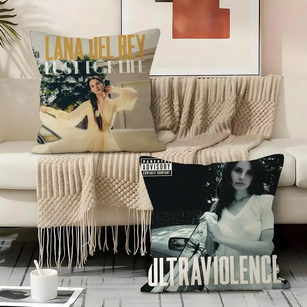Lana D-del Rey Songwriter And  Pillow Case Linen Pillow Covers Cover For Couch Living Room Bench Patio Floor Linen Home Decor