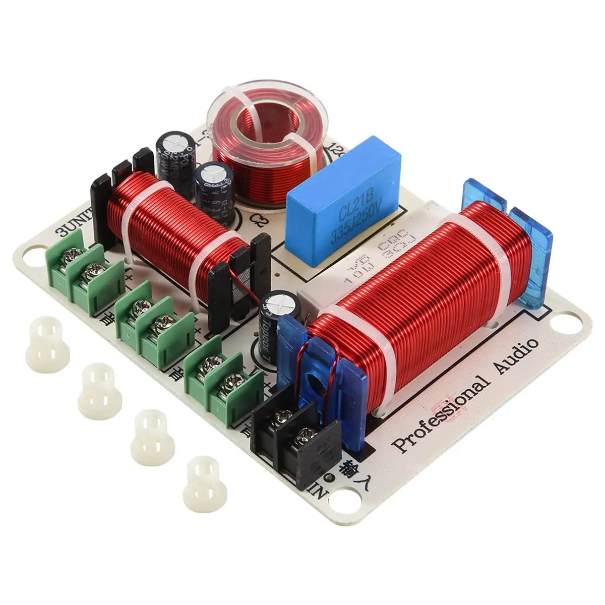 DT60 3 Way Speaker Frequency Divider 300W HiFi Crossover Filter Frequency Distributor for DIY Home Speaker Modification
