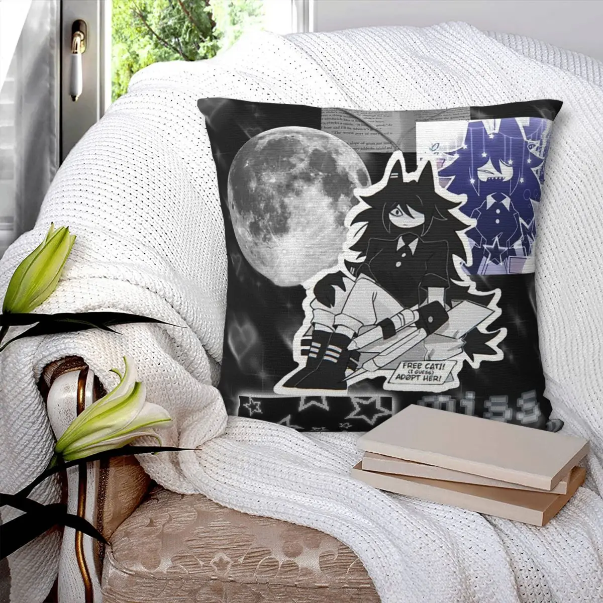 

Квадратная наволочка Miss Circle Game, наволочка из полиэстера, декор для подушки, удобная декоративная подушка для домашнего дивана