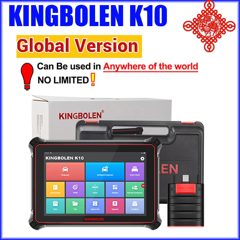 

KINGBOLEN K10 34 Resets 23 Languages OBD2 All System Car Diagnostic Tools ECU Coding Active Test 12600Mah PK THINKTOOL Pros