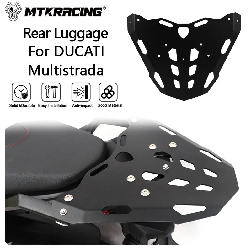 MTKRACING Rear Luggage For Ducati Multistrada 950/1200/1260 2015-2024 Rear Luggage Rack Tailbox Fixer Holder Cargo Bracket Kit