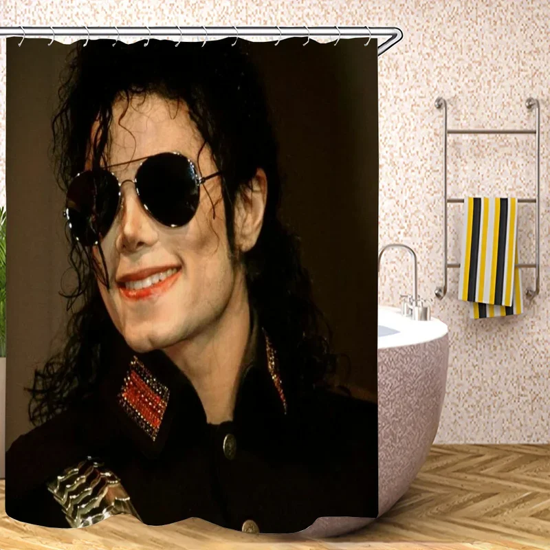 Michael Jacksons Shower Curtain for Bathroom Accessories Folding Partition Curtains Bath Bedrooms Houses Rooms Quarto Waterproof