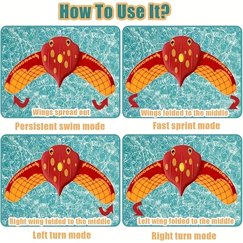 2 قطعة لعبة حمام السباحة على شكل سمكة الشيطان ، لعبة مائية للأطفال ، لعبة حمام السباحة ، حلقات الغوص ، لعبة الغوص ، للملاهي ، طائرة شراعية تحت الماء