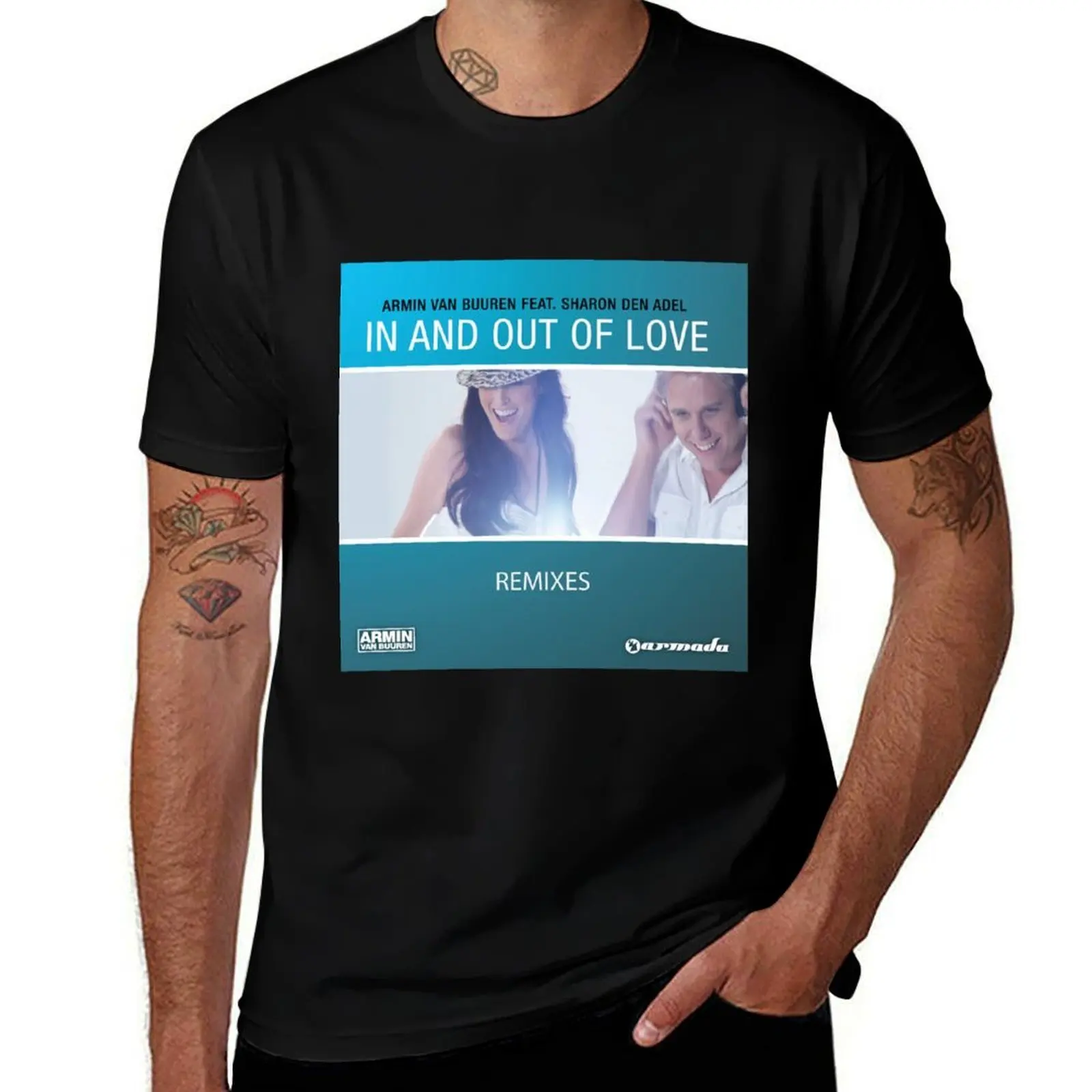 

Armin van Buuren in and out of love T-Shirt Minimalist Plain Crew Neck T-Shirt
